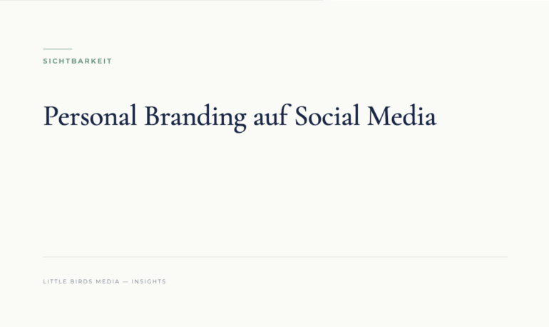 Editorial-Cover: Personal Branding auf Social Media