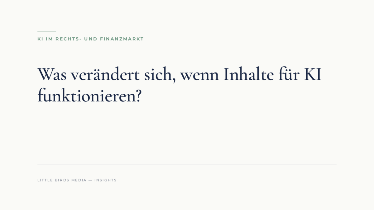 Wie Inhalte heute gefunden werden und was sich mit KI verändert.